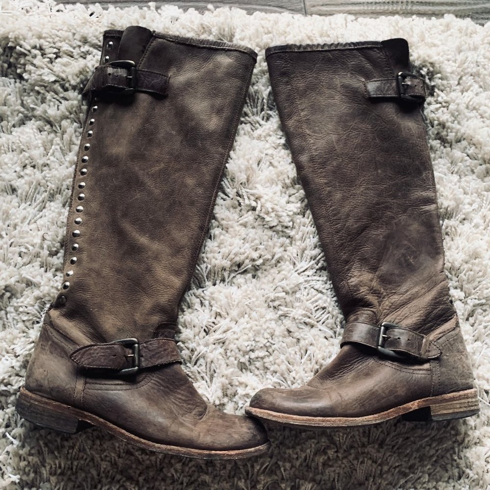 WOMEN'S TALL LEATHER BOOTS SIZE 6 1/2- 7